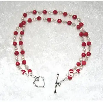 Natural Pearl Jewelry Red Coral And White Freshwater Pearl Double Bracelet 4-6mm 7.5'' Heart Clasp New Free Shipping
Natural Pearl Jewelry Red Coral And White Freshwater Pearl Double Bracelet 4-6mm 7.5'' Heart Clasp New Free Shipping
