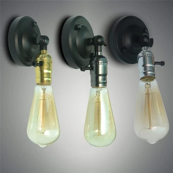 Creative Loft Knob switch led wall lights Chrome loft style retro vintage iron bedroom wall lamp bedside lampen stair wand lamp
Creative Loft Knob switch led wall lights Chrome loft style retro vintage iron bedroom wall lamp bedside lampen stair wand lamp