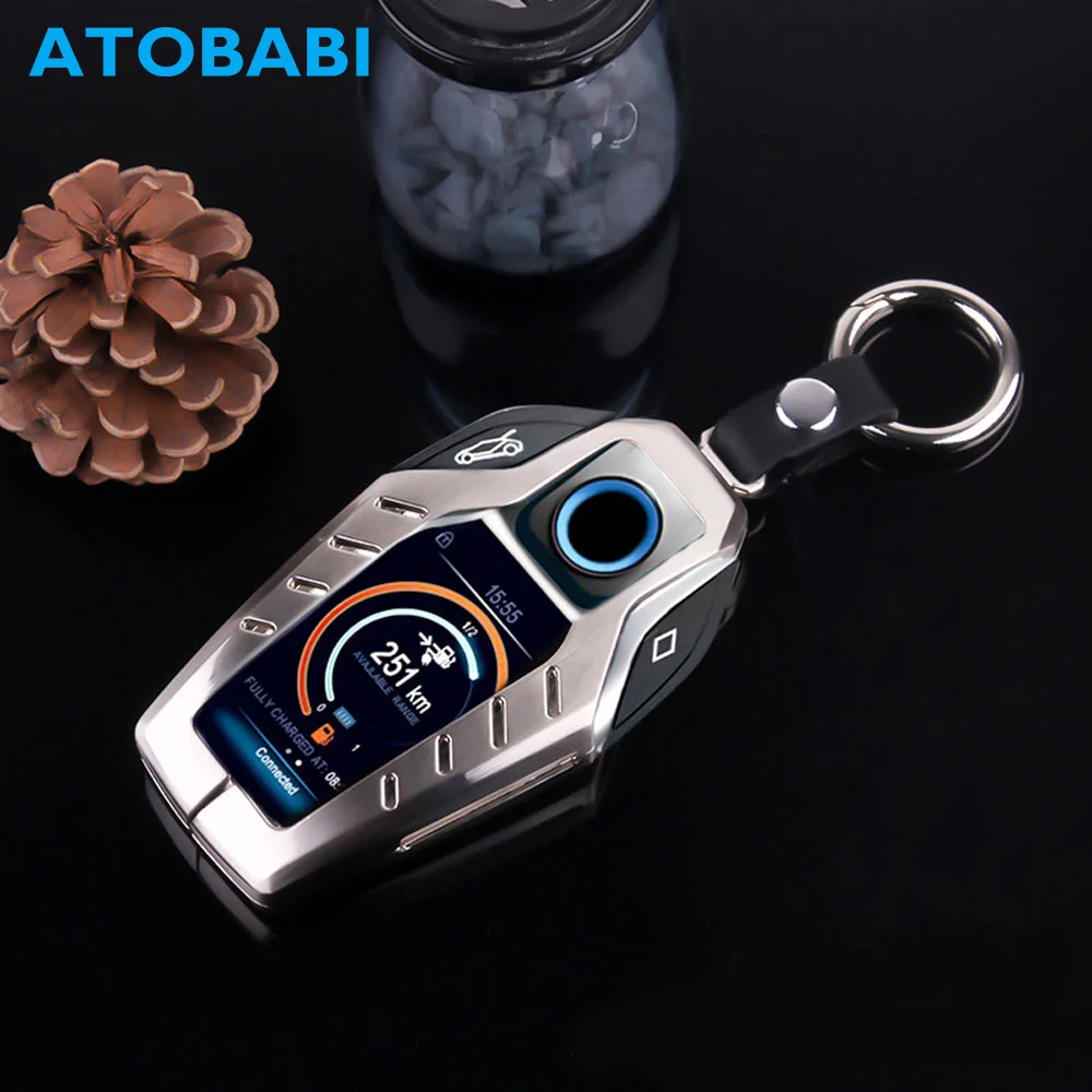 Zinc Alloy Metal Car Key Case Remote Fob Cover LCD Smart Key Chain Keychain Holder Pouch Bag for BMW 5 7 Series 2018 530Li 730i
Zinc Alloy Metal Car Key Case Remote Fob Cover LCD Smart Key Chain Keychain Holder Pouch Bag for BMW 5 7 Series 2018 530Li 730i
