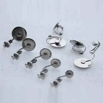 10pcs6/8/10/12/14/16/18/20mm No Piercing Stainless Steel Earring Settings Cabochon Cameo Setting Blank base DIY Jewelry Findings
10pcs6/8/10/12/14/16/18/20mm No Piercing Stainless Steel Earring Settings Cabochon Cameo Setting Blank base DIY Jewelry Findings