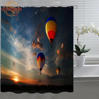 Hot Air Ballooning Custom Shower Curtain Fabric polyester Bathroom Curtain Acceptable Custom Bath screens
Hot Air Ballooning Custom Shower Curtain Fabric polyester Bathroom Curtain Acceptable Custom Bath screens