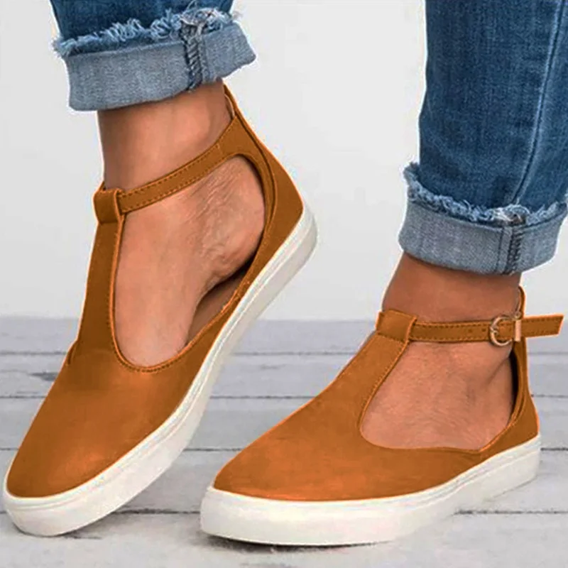 New Spring Autumn Women Brown Gray Buckle Strap Flat Vulcanize Shoes Casual Fashion Female Sneakers Plus Size 10.5 7N0488
New Spring Autumn Women Brown Gray Buckle Strap Flat Vulcanize Shoes Casual Fashion Female Sneakers Plus Size 10.5 7N0488