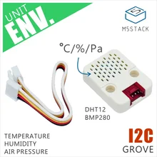 Dht12 bmp280 디지털 DHT-12 온도 습도 aire 압력 센서 i2c 그 로브 커넥터가있는 m5stack 공식 미니 env 장치(China)