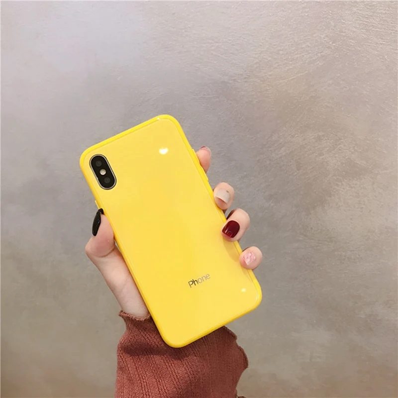 Macaron candy Color Glass Shell All-inclusive Anti-fall Simple Solid Color for iphone 11 Pro Max XS Max XS XR X 7 8Plus Cover
Macaron candy Color Glass Shell All-inclusive Anti-fall Simple Solid Color for iphone 11 Pro Max XS Max XS XR X 7 8Plus Cover