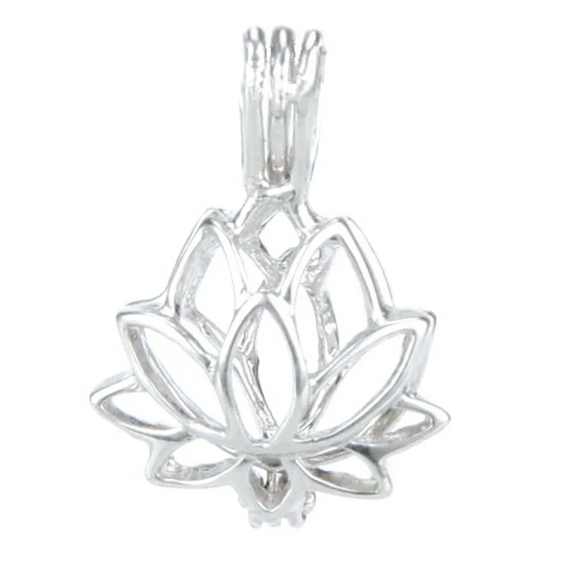 925 Silver Locket Cage, Lotus shape Pearl Gem Beads Cage Pendant, Can Open Sterling Silver Pendant Mounting DIY Jewelry Fitting
925 Silver Locket Cage, Lotus shape Pearl Gem Beads Cage Pendant, Can Open Sterling Silver Pendant Mounting DIY Jewelry Fitting