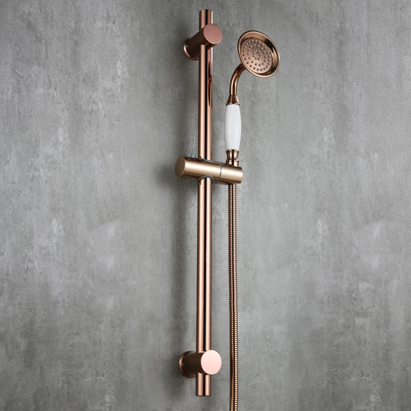 Luxury Rose Gold strong round brass Handhand Shower Head set with Adjustable stainless steel Slide Bar shower head holder-E
Luxury Rose Gold strong round brass Handhand Shower Head set with Adjustable stainless steel Slide Bar shower head holder-E