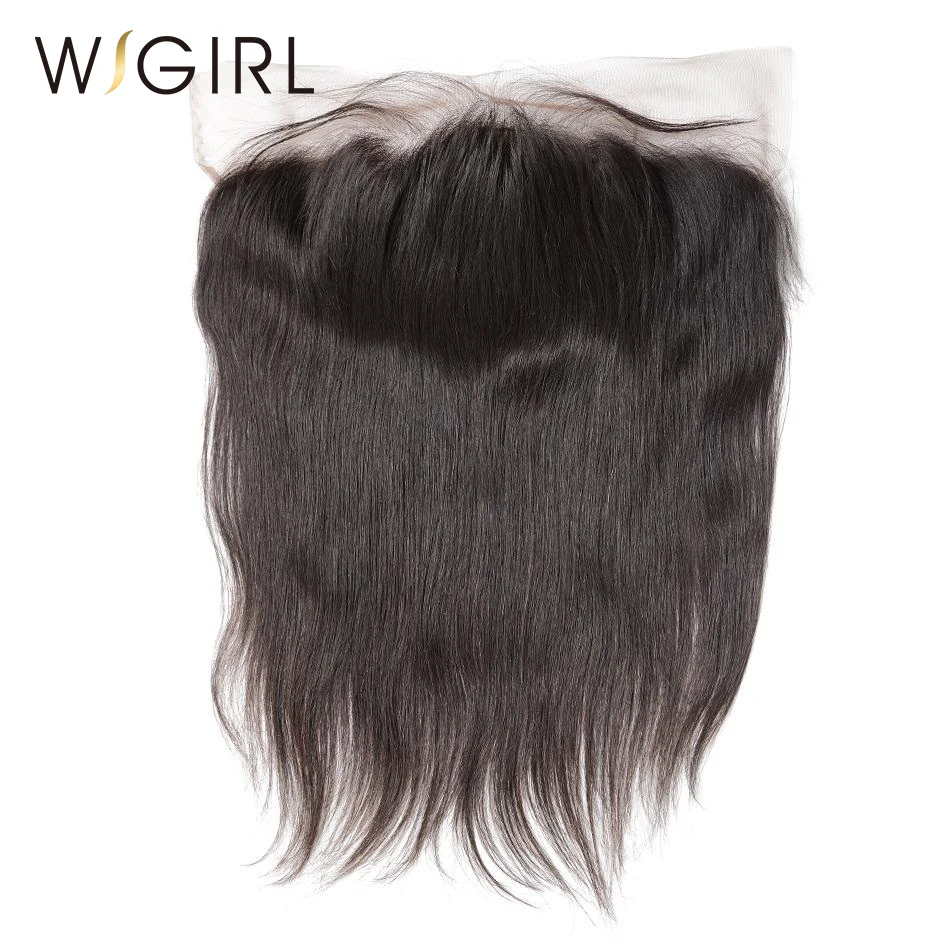 Wigirl бразильские прямые девственные волосы 13x4 Кружева Фронтальная Закрытие узлы