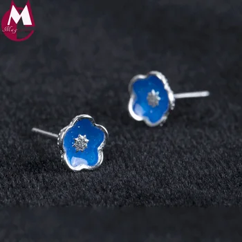 Korea Style Blue Flower Stud Earrings Simple Epoxy Plant Jewelry 100% 925 Sterling Silver Earrings For Women Best Gifts YE99
Korea Style Blue Flower Stud Earrings Simple Epoxy Plant Jewelry 100% 925 Sterling Silver Earrings For Women Best Gifts YE99