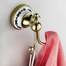Wall Mounted Luxury Polished Gold Color Brass Bathroom Towel Coat Hooks Dual Robe Hook Hanger Bathroom Accessory mba250
Wall Mounted Luxury Polished Gold Color Brass Bathroom Towel Coat Hooks Dual Robe Hook Hanger Bathroom Accessory mba250
