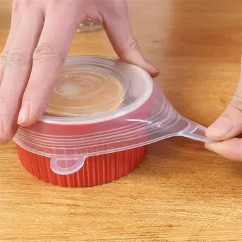 6PCS/Set Silicone Cover Stretch Lids Lid Silicone Food Wrap Pot Lid Silicone Cover Pan Cooking Universal Pot Cover
6PCS/Set Silicone Cover Stretch Lids Lid Silicone Food Wrap Pot Lid Silicone Cover Pan Cooking Universal Pot Cover