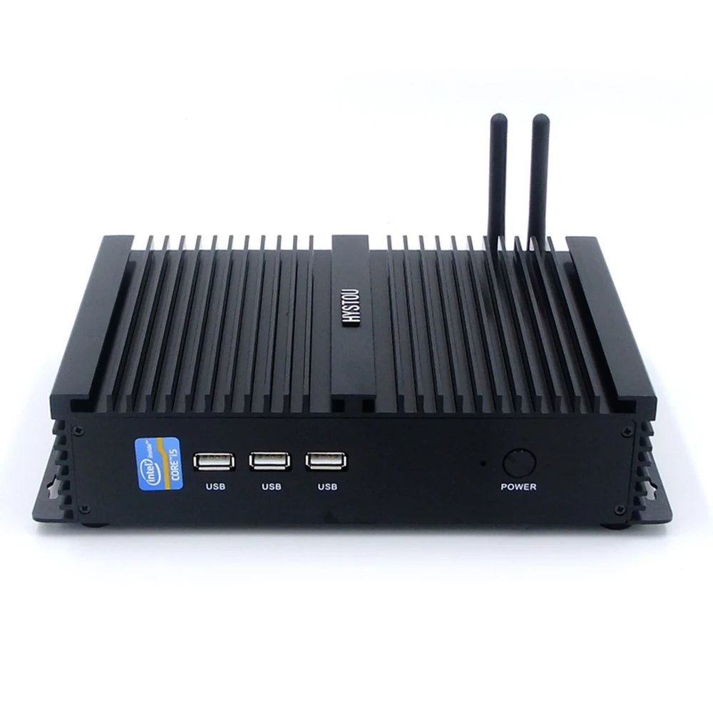 Промышленный ПК Core i5 7200U 2 RS232 COM безвентиляторный мини windows 7/ 10 linux HDMI VGA HTPC Intel i7