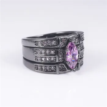925 Silver Black gold Gemstone Rings Finger Lady Marquise Cut Pink Diamond cz Cocktail Rings Wedding Bride jewelry for Women
925 Silver Black gold Gemstone Rings Finger Lady Marquise Cut Pink Diamond cz Cocktail Rings Wedding Bride jewelry for Women