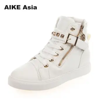 Canvas shoes 2019 women shoes fashion zipper wedge women sneakers high help solid color ladies shoes woman tenis feminino
Canvas shoes 2019 women shoes fashion zipper wedge women sneakers high help solid color ladies shoes woman tenis feminino