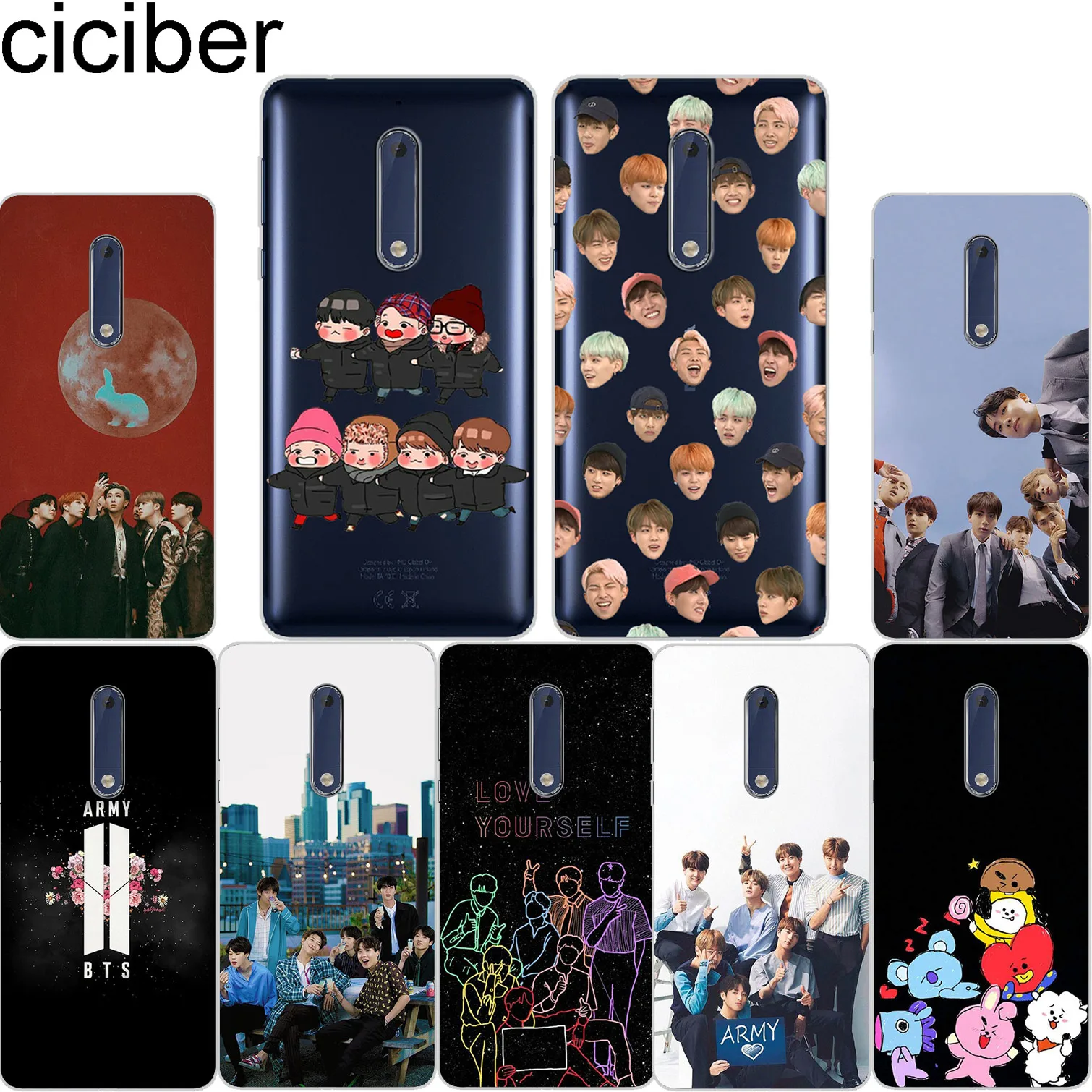 ciciber For Nokia 8 7 7.1 6 6.1 5 5.1 3 3.1 2 2.1 1 Plus Soft Clear TPU For Nokia X7 X6 X5 X3 Sirocco Phone Cases Bangtan Boys
ciciber For Nokia 8 7 7.1 6 6.1 5 5.1 3 3.1 2 2.1 1 Plus Soft Clear TPU For Nokia X7 X6 X5 X3 Sirocco Phone Cases Bangtan Boys