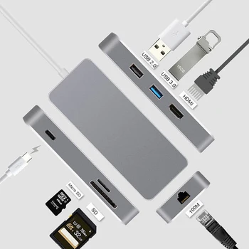 New 7 in 1 USB-C Type-C To HDMI+LAN+USB3.0+USB2.0+SD Card+Micro SD Card Reader+PD HUB Multifunctional Dock Station For Macbook
New 7 in 1 USB-C Type-C To HDMI+LAN+USB3.0+USB2.0+SD Card+Micro SD Card Reader+PD HUB Multifunctional Dock Station For Macbook