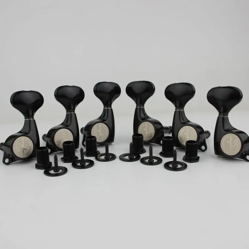 Guyker 3R3L Guitar Machine Heads 1:21 Sealed Tuning Key Pegs Tuners Set Replacement for ST TL SG Style Electric Guitars Black
Guyker 3R3L Guitar Machine Heads 1:21 Sealed Tuning Key Pegs Tuners Set Replacement for ST TL SG Style Electric Guitars Black