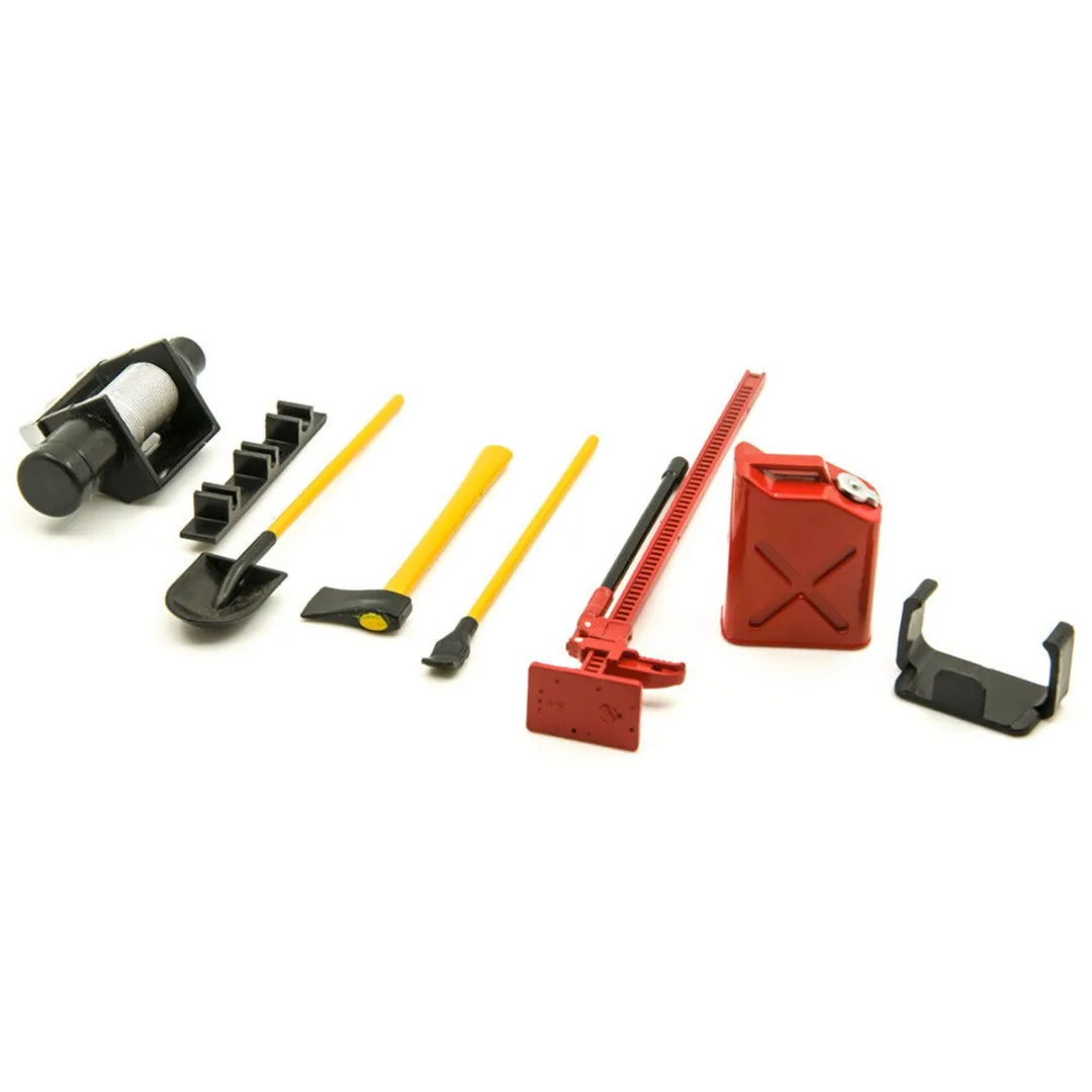 6Pcs 1/10 Scale Plastic Accessory Tools For SCX10 D90 RC Rock Crawler Truck Remote Control Toy Accessories