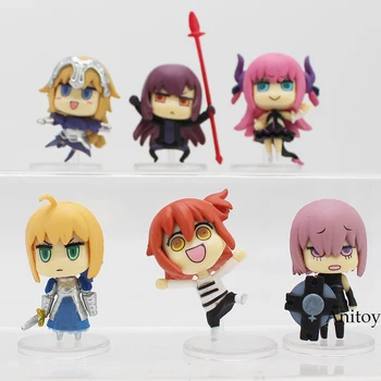 Fate/Grand Order Saber Mini Scathach Matthew Jeanne PVC Action Collectible Figures Toys 6pcs/set 4cm
Fate/Grand Order Saber Mini Scathach Matthew Jeanne PVC Action Collectible Figures Toys 6pcs/set 4cm