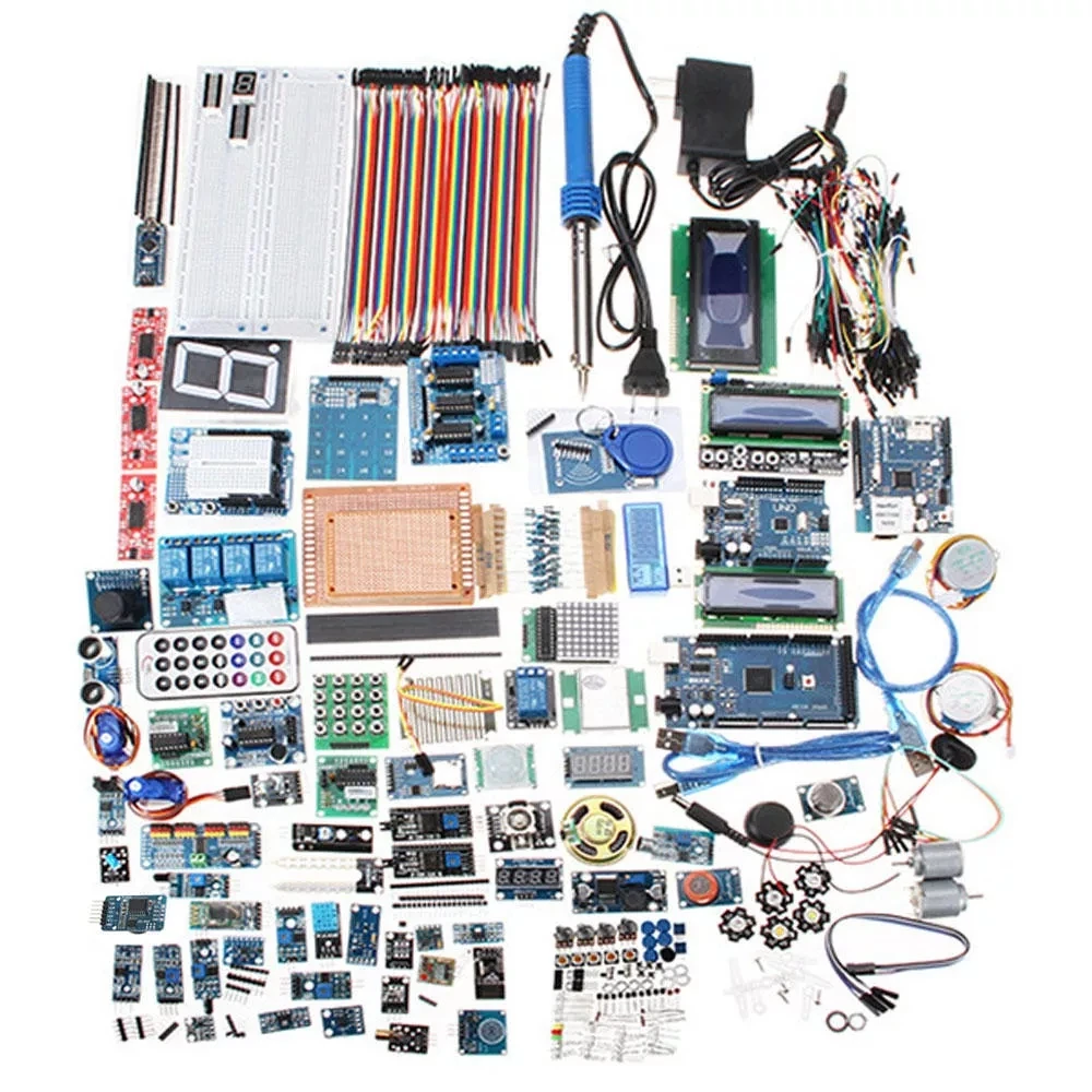 UNO Mega Nano Sensor Relay bluetooth Wifi LCD Beginner Starter Kits For Arduino No Battery Version
UNO Mega Nano Sensor Relay bluetooth Wifi LCD Beginner Starter Kits For Arduino No Battery Version