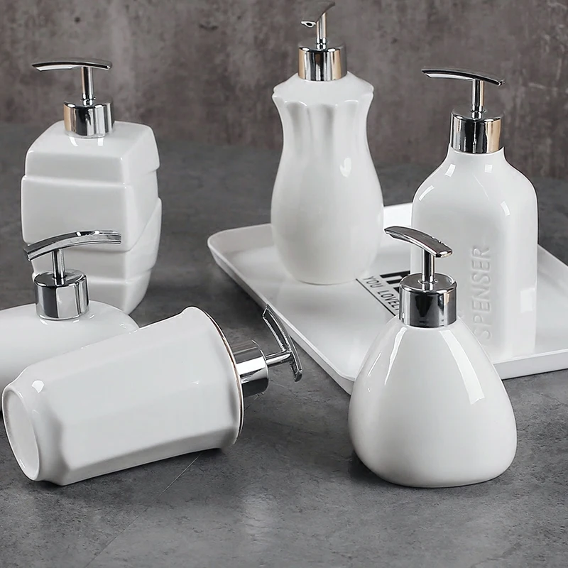 Shower gel empty bottles home furnishing Hotel shampoo shower gel hand washing liquid conditioner bottle Ceramic pressed
Shower gel empty bottles home furnishing Hotel shampoo shower gel hand washing liquid conditioner bottle Ceramic pressed