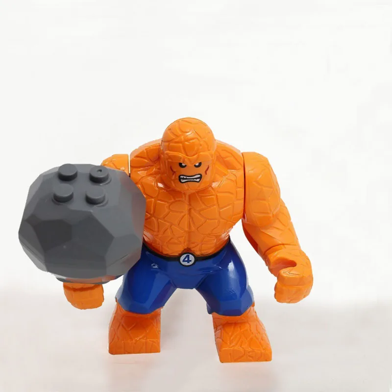 10pcs/lot Super Heroes Avengers 7CM Big The Thing Fantastic Four Hulk action fig brick building block toys for children
10pcs/lot Super Heroes Avengers 7CM Big The Thing Fantastic Four Hulk action fig brick building block toys for children