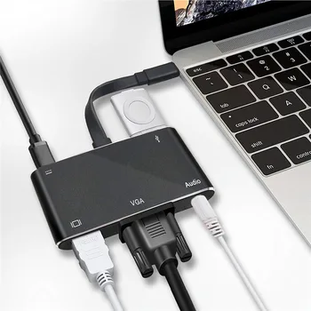 Type-C To HDMI Adapter 4K VGA/Audio/USB 3.0 Port+USB C Port(PD) Converter for Laptop Macbook Nintend Switch
Type-C To HDMI Adapter 4K VGA/Audio/USB 3.0 Port+USB C Port(PD) Converter for Laptop Macbook Nintend Switch