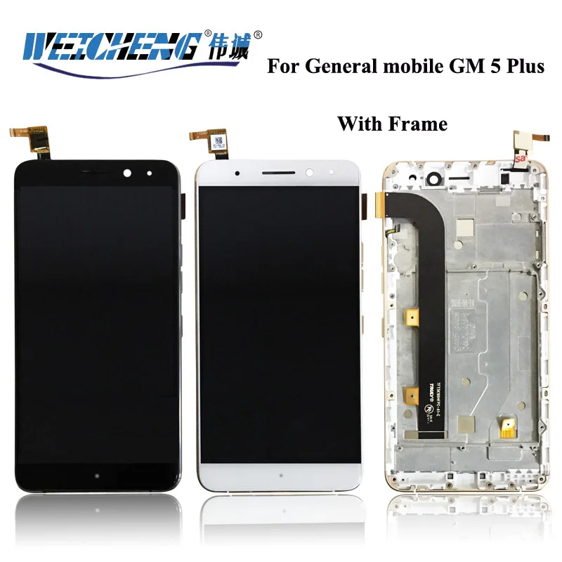 WEICHENG For General mobile GM 5 Plus LCD Display +Touch Screen Assembly With Frame for GM5 Plus gm 5 lcd Digitizer +free tools
WEICHENG For General mobile GM 5 Plus LCD Display +Touch Screen Assembly With Frame for GM5 Plus gm 5 lcd Digitizer +free tools