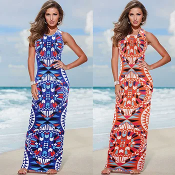 2019 Women O-Neck Sleeveless Long Dress Women Elegant Sexy Sleeveless Floral Printed Dress Lady Summer Beach Dress Sundress
2019 Women O-Neck Sleeveless Long Dress Women Elegant Sexy Sleeveless Floral Printed Dress Lady Summer Beach Dress Sundress