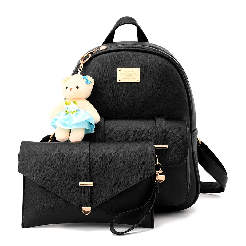 2pcs Backpack Set for Women Girls Trendy School bags and Envelope Shoulder Bags Faux Leather Student Daypack with Bear Rucksack
2pcs Backpack Set for Women Girls Trendy School bags and Envelope Shoulder Bags Faux Leather Student Daypack with Bear Rucksack