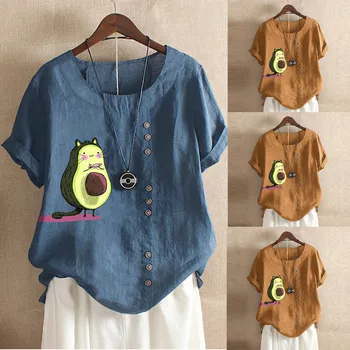 Plus Size womens blouses and tops Short Sleeve Cotton Linen O-Neck Print women shirt Top Blouse blusas de mujer verano 2019
Plus Size womens blouses and tops Short Sleeve Cotton Linen O-Neck Print women shirt Top Blouse blusas de mujer verano 2019