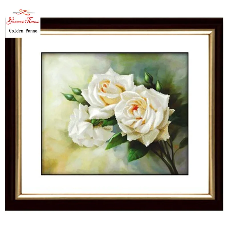 Golden Panno,Needlework,Embroidery,DIY Floral Painting,Cross stitch,kits,11ct two white rose Cross-stitch,Sets For Embroidery
Golden Panno,Needlework,Embroidery,DIY Floral Painting,Cross stitch,kits,11ct two white rose Cross-stitch,Sets For Embroidery