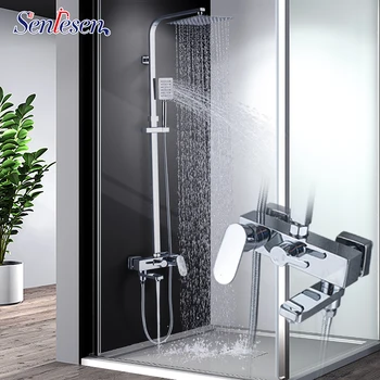 Senlesen Ultra-thin Shower Faucet Set Stainless Steel Shower Hand & Head Single Handle Mixer Water Tap Para Bathroom
Senlesen Ultra-thin Shower Faucet Set Stainless Steel Shower Hand & Head Single Handle Mixer Water Tap Para Bathroom
