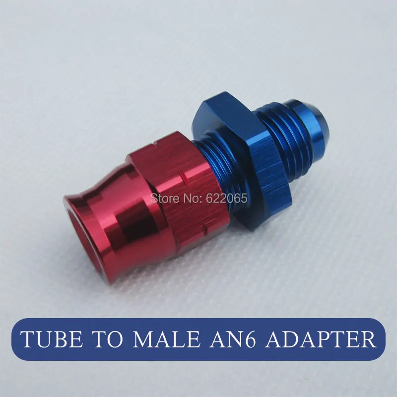 Performance Tube to Male AN6 Adapter,Aluminium Hard line 3/8'' hose ends red and blue
Performance Tube to Male AN6 Adapter,Aluminium Hard line 3/8'' hose ends red and blue