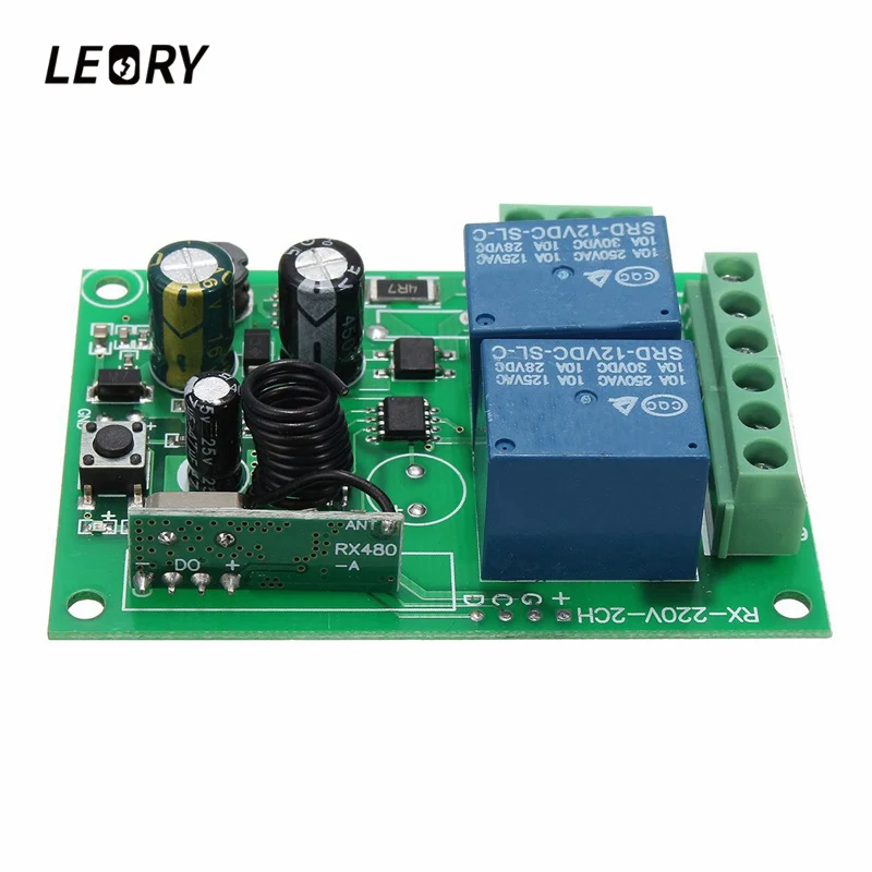 LEORY DC12V 220V 10A 315/433MHz 2 Ch Remote Control Switch Receiver Wireless Smart Home Heterodyne Receiver
LEORY DC12V 220V 10A 315/433MHz 2 Ch Remote Control Switch Receiver Wireless Smart Home Heterodyne Receiver