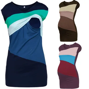 Women's pregnant women breastfeeding wrap shirt color shirt shirt T-shirt soft personality color matching maternity dress
Women's pregnant women breastfeeding wrap shirt color shirt shirt T-shirt soft personality color matching maternity dress