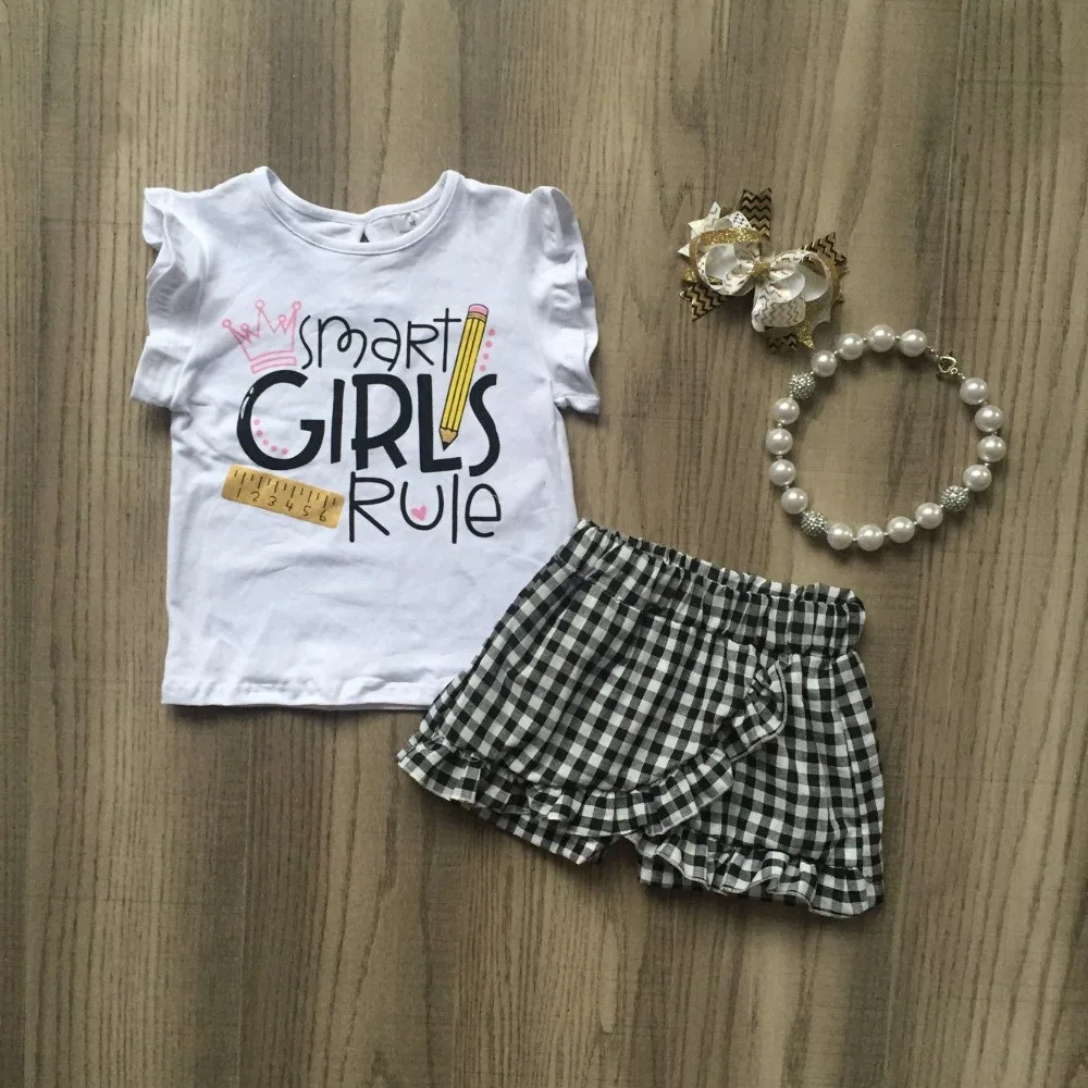 new cotton baby girls boutique smart girls rule plaid ruffles shorts back to school outfits with matching accessories outfits
new cotton baby girls boutique smart girls rule plaid ruffles shorts back to school outfits with matching accessories outfits