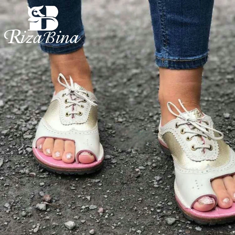 RIZABINA Summer Sandals Women Lace Up Open Toe Comfortable Soft Bottom Flats Shoes Leisure Outdoor Beach Shoes Women Size 35-44
RIZABINA Summer Sandals Women Lace Up Open Toe Comfortable Soft Bottom Flats Shoes Leisure Outdoor Beach Shoes Women Size 35-44