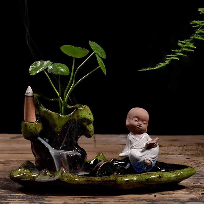 Ceramic Backflow Incense Burner Tea Set Accessories Creative Indoor Desk Place Flower Plant Jewelry + 10Pcs Incense Cones
Ceramic Backflow Incense Burner Tea Set Accessories Creative Indoor Desk Place Flower Plant Jewelry + 10Pcs Incense Cones