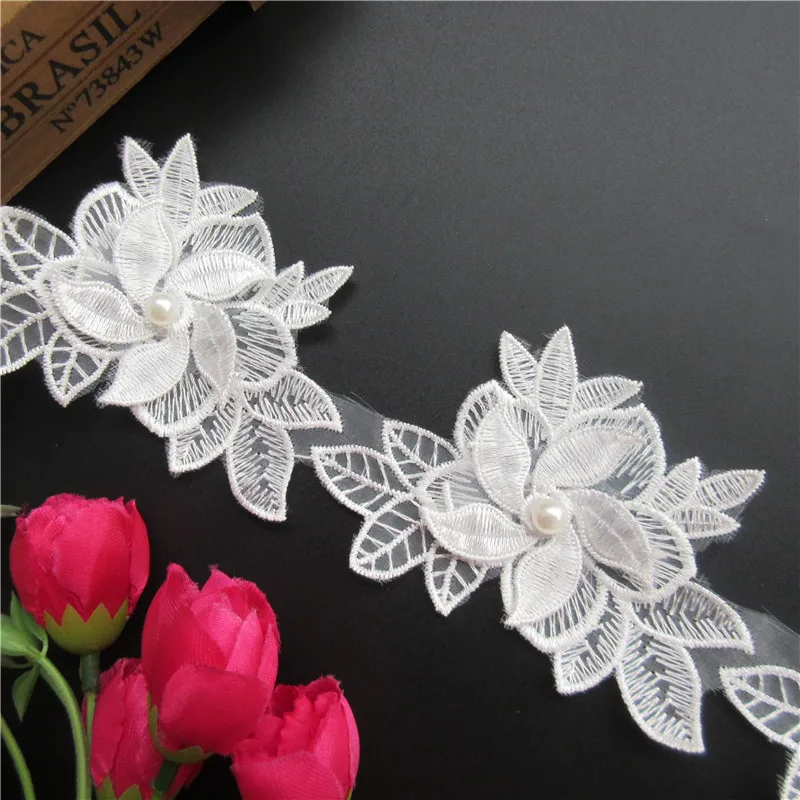1 yard Vintage White Polyester Pearl Flower Embroidered Lace Trim Ribbon Fabric Handmade DIY Garment Wedding Dress Sewing Craft
1 yard Vintage White Polyester Pearl Flower Embroidered Lace Trim Ribbon Fabric Handmade DIY Garment Wedding Dress Sewing Craft