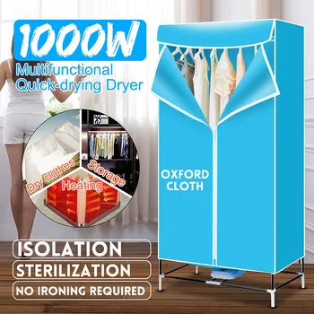 1000W 220V Clothes Dryer Portable Household Electric Dryer Machine Multifunction Tool Detachable Wardrobe Closet Sterilization
1000W 220V Clothes Dryer Portable Household Electric Dryer Machine Multifunction Tool Detachable Wardrobe Closet Sterilization