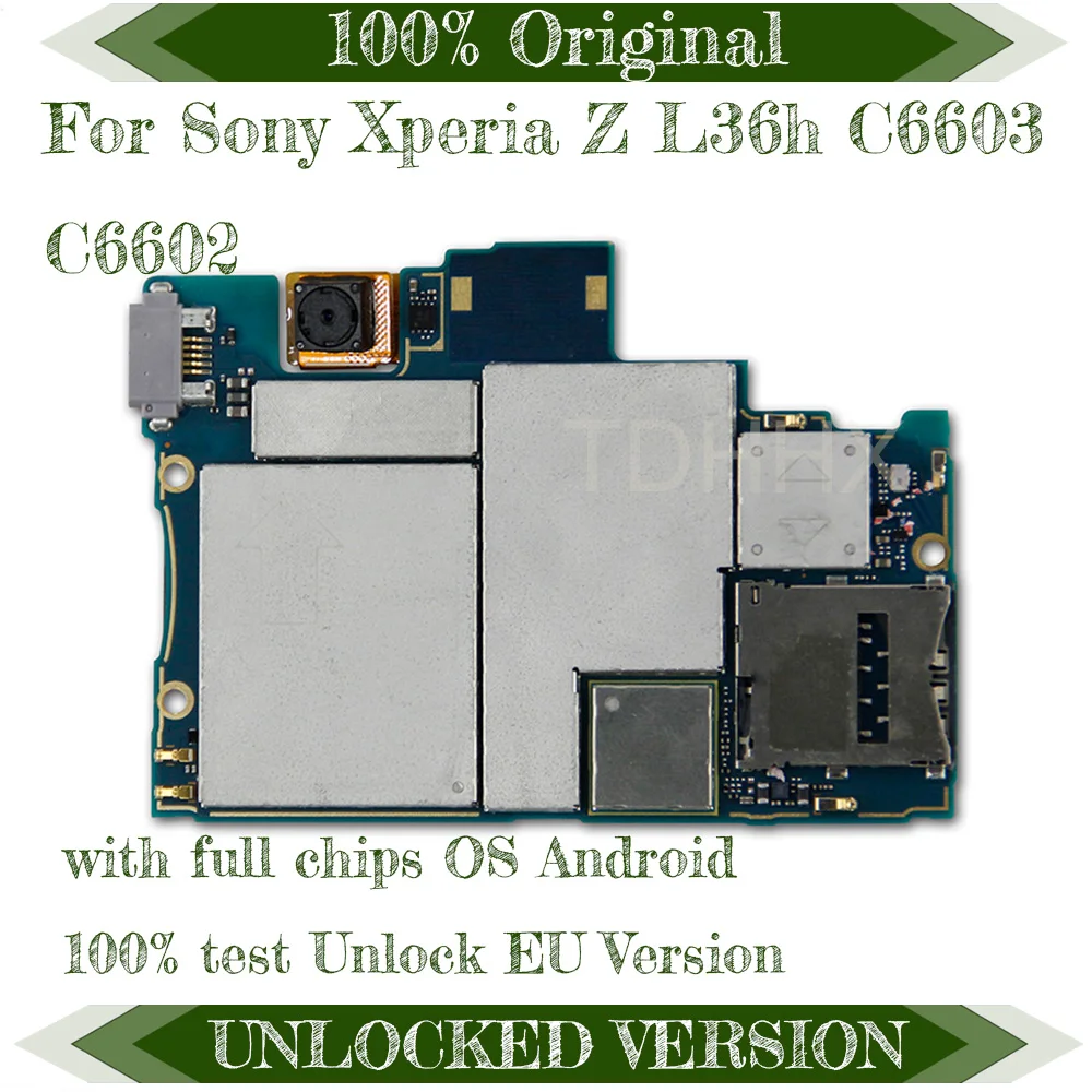 Tested Original Unlocked for Sony Xperia Z L36h Mainboard with Chips , EU version For Sony Xperia Z L36h C6602 C6603 Motherboard
Tested Original Unlocked for Sony Xperia Z L36h Mainboard with Chips , EU version For Sony Xperia Z L36h C6602 C6603 Motherboard