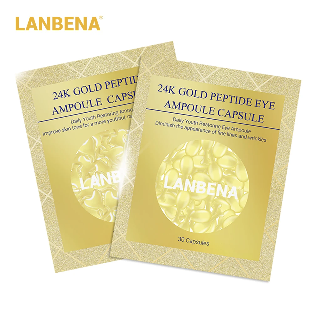 LANBENA 24K Gold Peptide Wrinkles Ampoule Capsule Facial Cream+ Eye Serum Anti-Aging Skin Whitening Moisturizing Face Care 60pcs
LANBENA 24K Gold Peptide Wrinkles Ampoule Capsule Facial Cream+ Eye Serum Anti-Aging Skin Whitening Moisturizing Face Care 60pcs