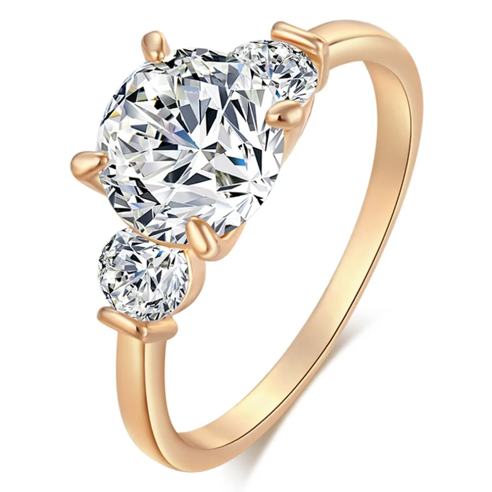 Fashion Gold Color Classic Simple Design 4 Prong Sparkling Solitaire Zirconia Ring Austrian Crystals Forever Wedding Finger Band
Fashion Gold Color Classic Simple Design 4 Prong Sparkling Solitaire Zirconia Ring Austrian Crystals Forever Wedding Finger Band
