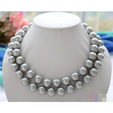 P4662 2ROW 14MM ROUND GRAY SOUTH SEA SHELL PEARL NECKLACE ^^^@^Noble style Natural Fine jewe FREE SHIPPING
P4662 2ROW 14MM ROUND GRAY SOUTH SEA SHELL PEARL NECKLACE ^^^@^Noble style Natural Fine jewe FREE SHIPPING