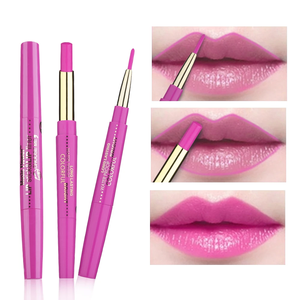 1Pc Makeup 2 in 1 Bright Matte Lipstick + Lip Liner Moisturizing Waterproof Lip Stick Pencil Double Head Matte Nude Lipstick Pen
1Pc Makeup 2 in 1 Bright Matte Lipstick + Lip Liner Moisturizing Waterproof Lip Stick Pencil Double Head Matte Nude Lipstick Pen