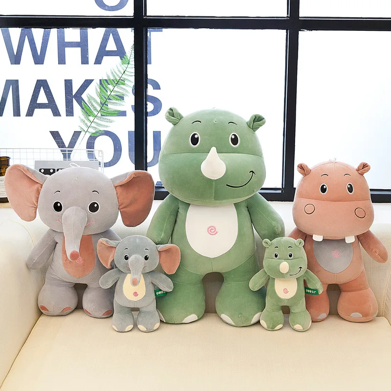 Children Plush Elephant Rhinoceros Hippopotamus Dolls Kawaii Stuffed Animals Toys Down Cotton Plush Toys Animals Pillow Gifts
Children Plush Elephant Rhinoceros Hippopotamus Dolls Kawaii Stuffed Animals Toys Down Cotton Plush Toys Animals Pillow Gifts
