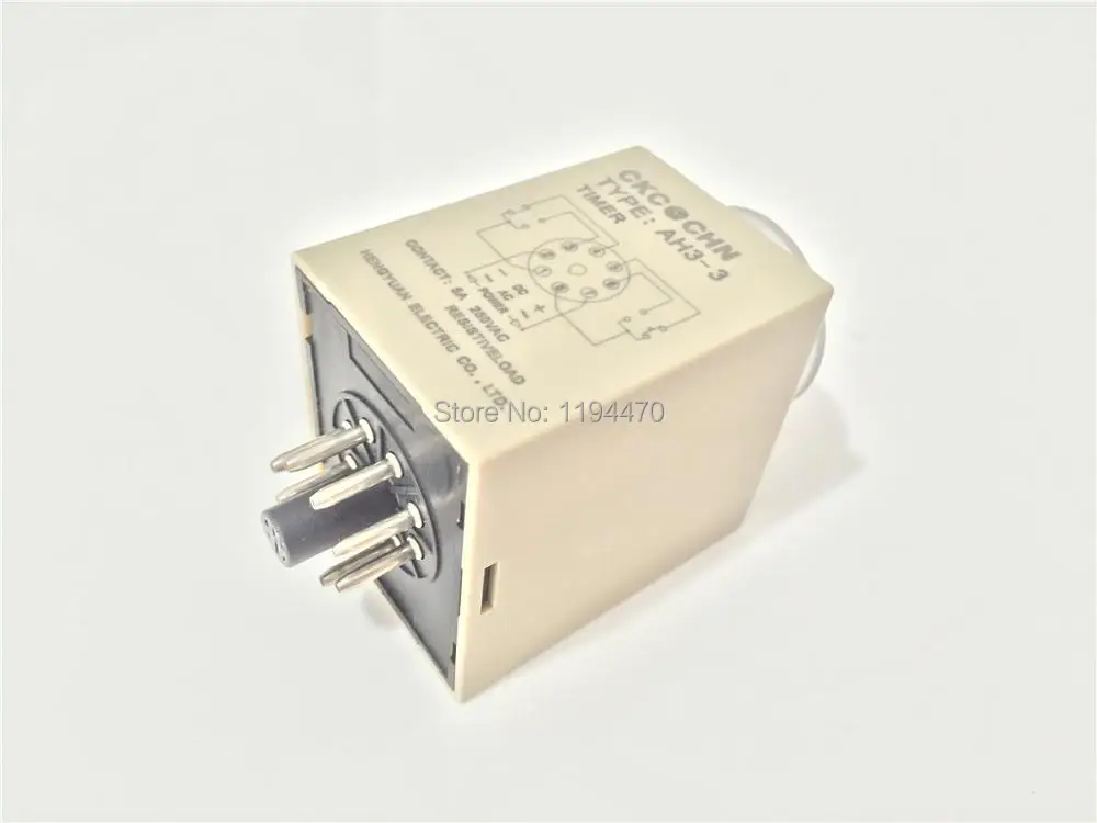 1pcs/Lot AH3-3 DC 12V 3Min 180S Power On Delay Timer Time Relay 12VDC 3M 0-3 Minute 8 Pins
1pcs/Lot AH3-3 DC 12V 3Min 180S Power On Delay Timer Time Relay 12VDC 3M 0-3 Minute 8 Pins