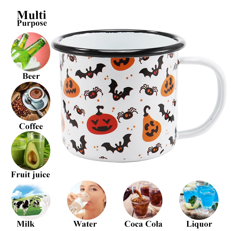 350ML Enamel Coffee Mugs Halloween Pumpkin Gift Cup Home Office Milk Mugs Creative Enamel cups
350ML Enamel Coffee Mugs Halloween Pumpkin Gift Cup Home Office Milk Mugs Creative Enamel cups