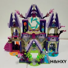 IN STOCK H&HXY 10415 809 Pcs Compatible Elves 41078 Skyra's Mysterious Sky Castle Model Building Kit mini Blocks Brick