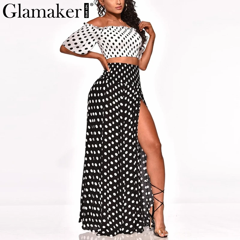 Glamaker Plus szie polka dot vintage maxi dress Women summer off shoulder bodycon dress Elegant two piece suit female sexy dress
Glamaker Plus szie polka dot vintage maxi dress Women summer off shoulder bodycon dress Elegant two piece suit female sexy dress